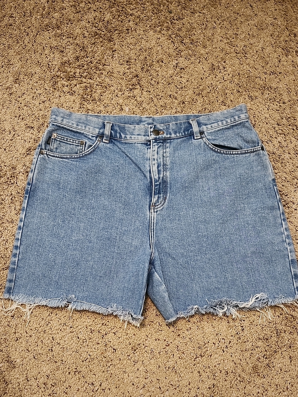 Ralph Lauren Medium Blue Denim Cutoff Shorts Size 14W